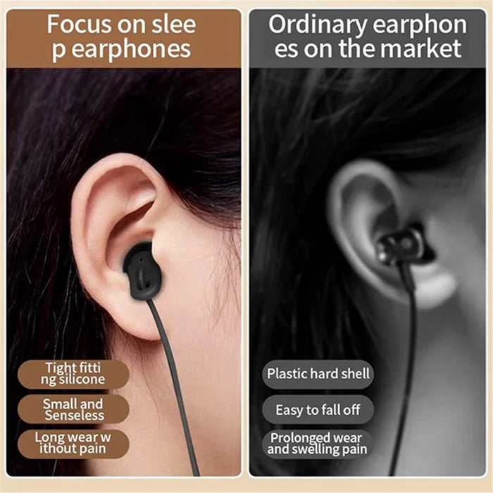 SM02 In-Ear Headphone Sleep Sound Insulation 3.5mm Wired Headset Music Earphone - White - 3