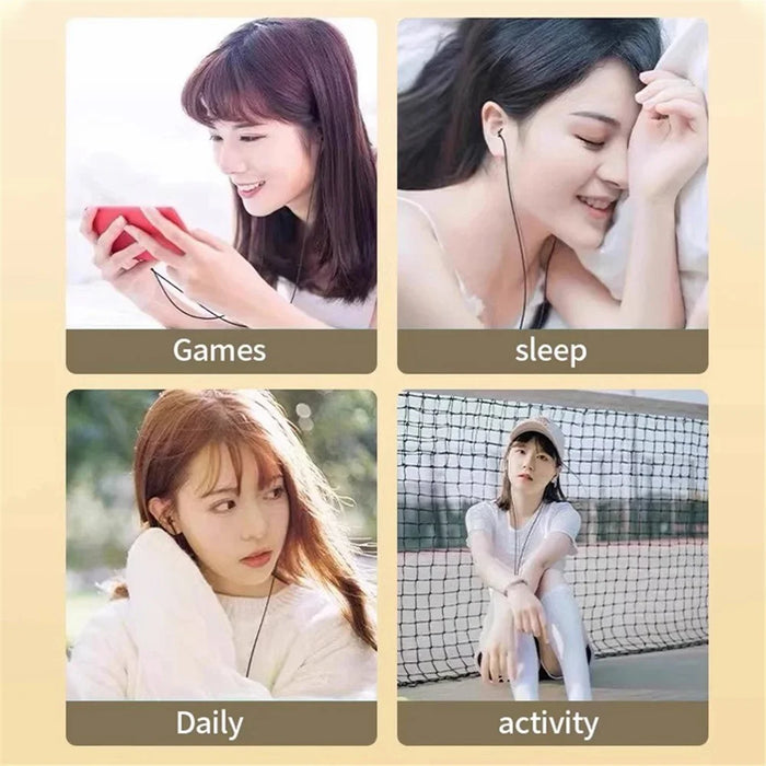 SM02 In-Ear Headphone Sleep Sound Insulation 3.5mm Wired Headset Music Earphone - White - 5
