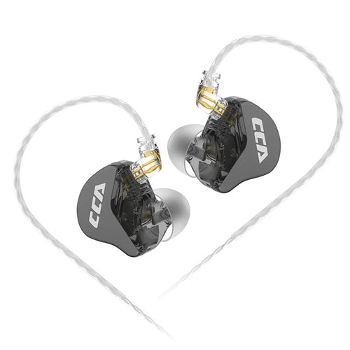 CAA CRA 3.5mm Wired Earbuds Headphones Stereo Earphones Noise Isolation in-Ear Headset - Transparent+Black - 1