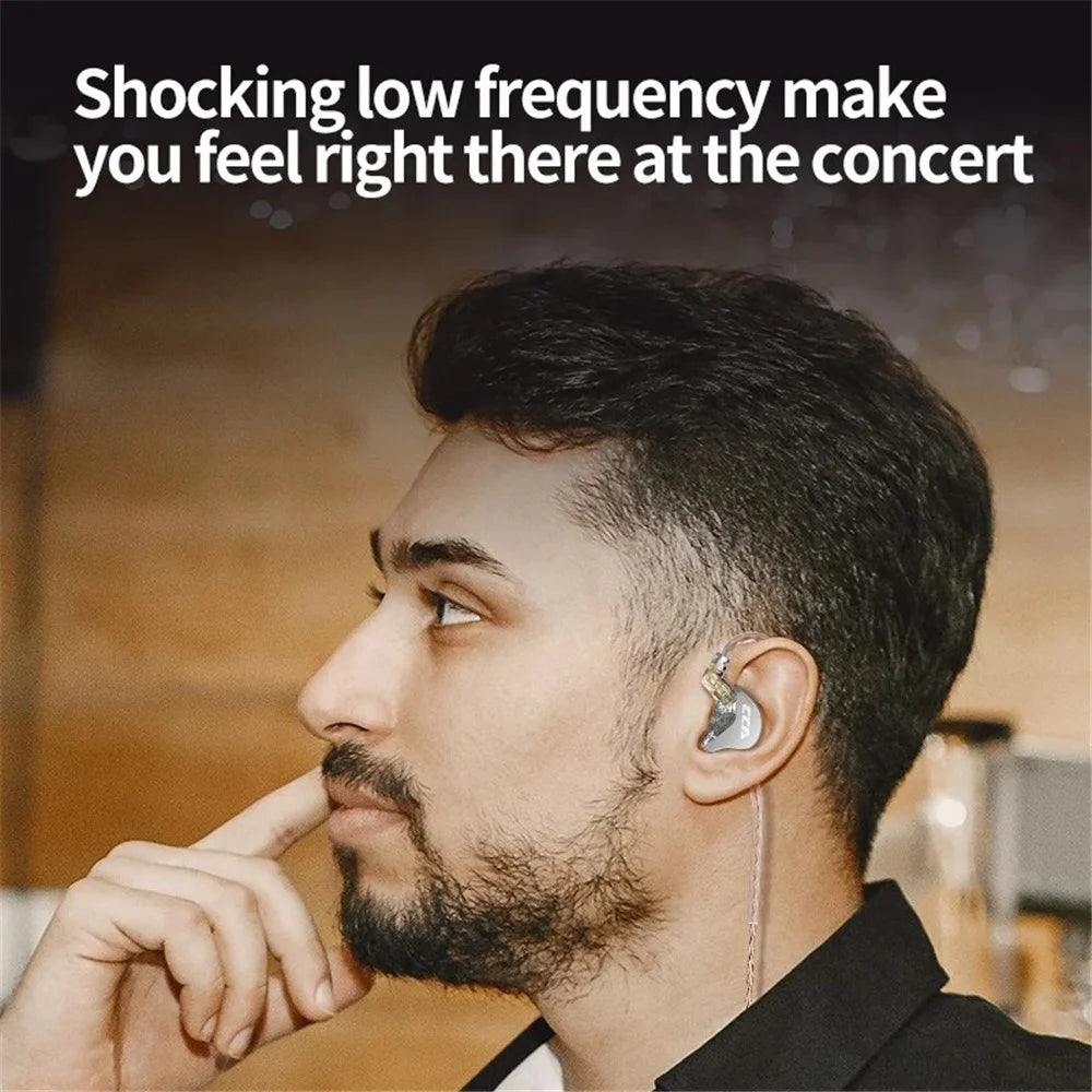 CAA CRA 3.5mm Wired Earbuds Headphones Stereo Earphones Noise Isolation in-Ear Headset - Transparent+Black - 7