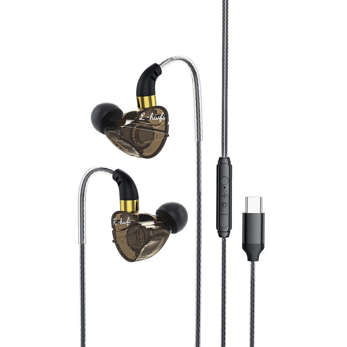 ESSAGER 1.2m Type-C Plug In-ear Headphones Sports Inline Control Earphones - 1
