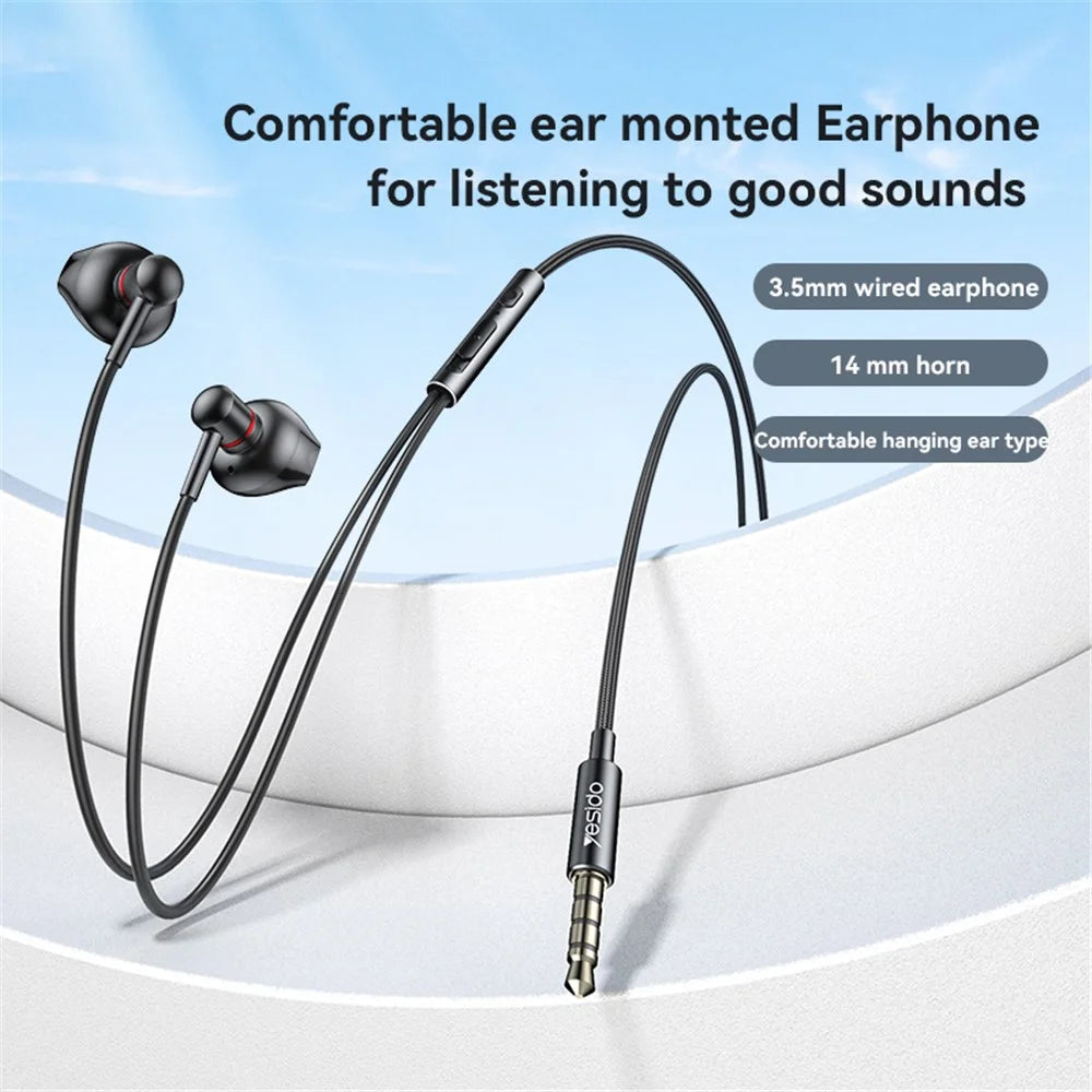 YESIDO YH47 3.5mm Wired Earphone Built-in Microphone HiFi Sound Headset - 2