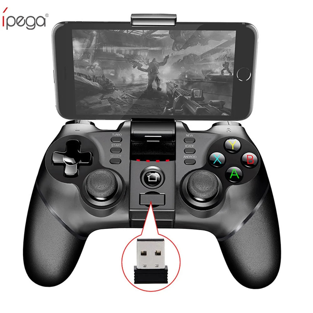 IPEGA 9076 Wireless Bluetooth-compatible Game Controller Mobile Trigger Joystick for Android Phone/TV Box PC PS3 VR - 1
