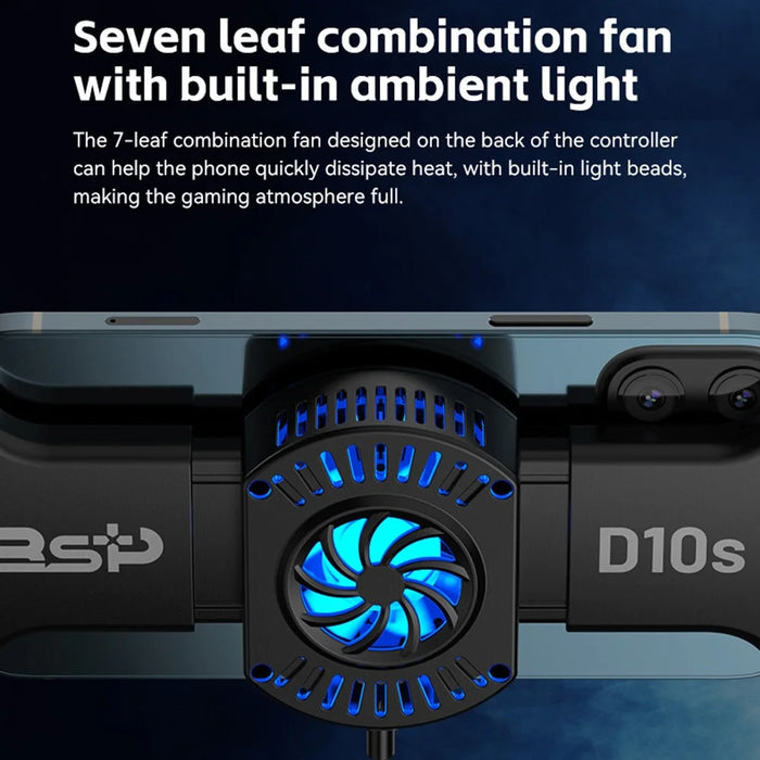 D10S Semiconductor Heat Dissipation Stretching Handle Wireless Game Controller - Black - 3