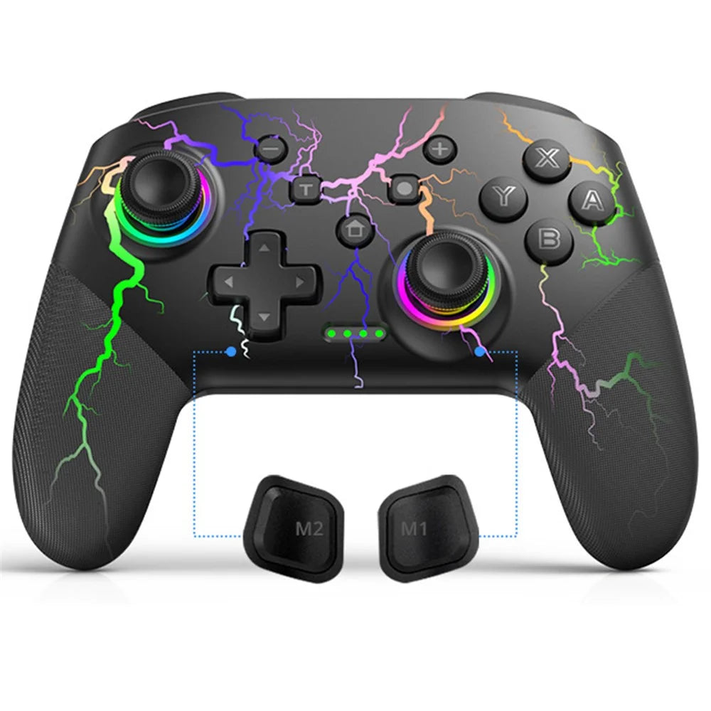 DATA FROG S80 Elite Edition Controller for Nintendo Switch / Switch Lite / OLED / PC Wireless Bluetooth-compatible Game Console, Lightning Pattern - 1