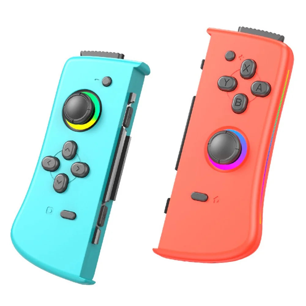 DATA FROG For Nintendo Switch 6-axis Gyro Vibration Joy-Con Controller Bluetooth-compatible Gamepad - Red+Blue - 1