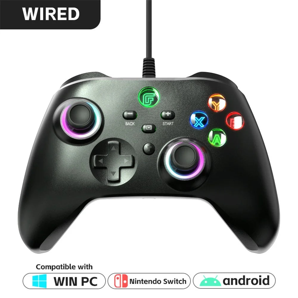 DATA FROG For Nintendo Switch PC Android PC Wired Game Controller Corded Handheld Gampad - 2