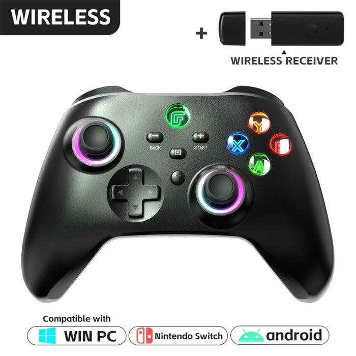 DATA FROG Wireless Bluetooth-compatible Gamepad Turbo Game Controller with Wireless Receiver for Nintendo Switch / Phone / Computer - 2