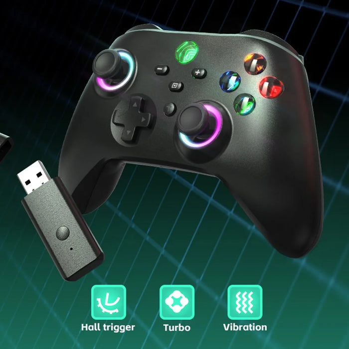 DATA FROG Wireless Bluetooth-compatible Gamepad Turbo Game Controller with Wireless Receiver for Nintendo Switch / Phone / Computer - 3