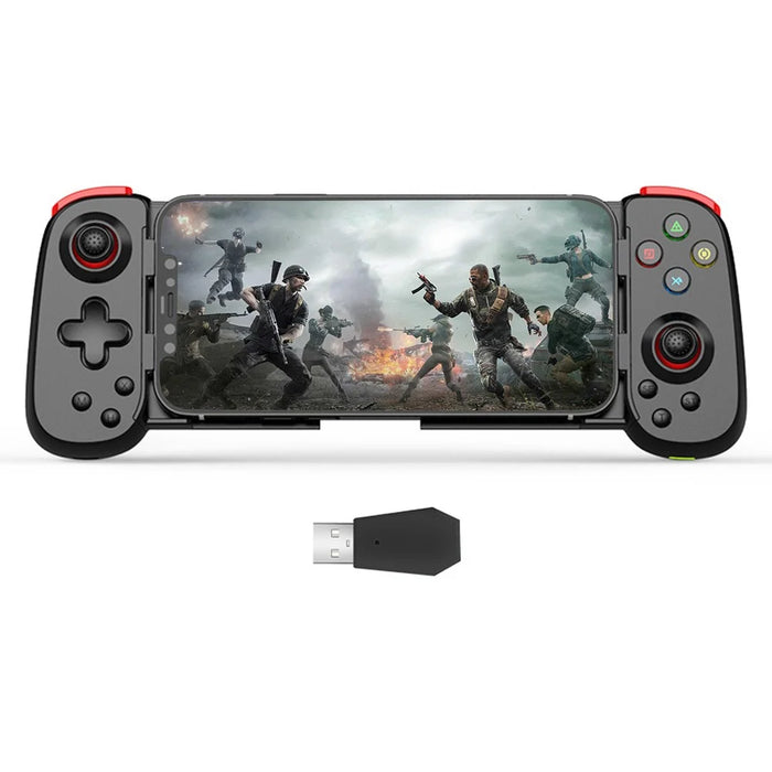 D6DP Wireless Game Controller Stretchable Mobile Phone Bluetooth-compatible Gamepad with USB Receiver - Black - 1