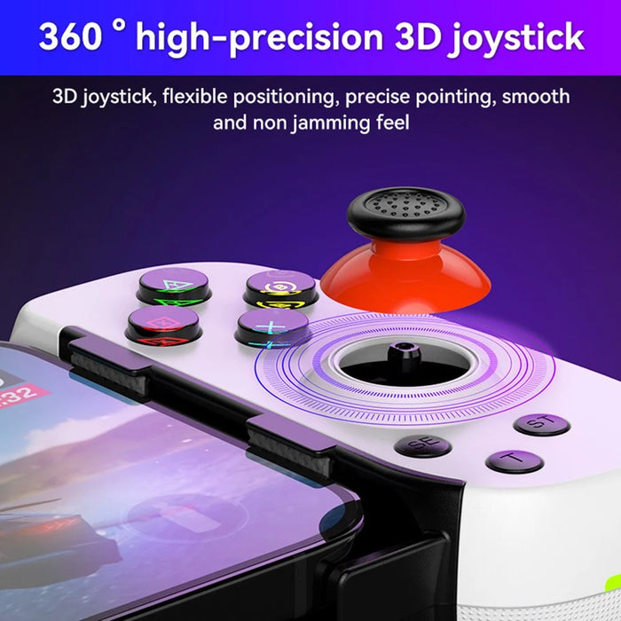 D6DP Wireless Game Controller Stretchable Mobile Phone Bluetooth-compatible Gamepad with USB Receiver - Black - 4
