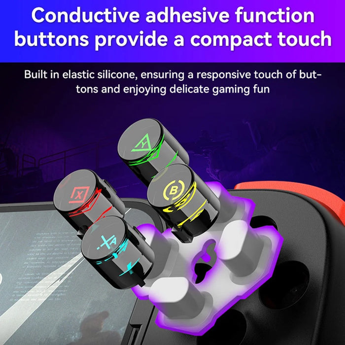 D6DP Wireless Game Controller Stretchable Mobile Phone Bluetooth-compatible Gamepad with USB Receiver - Black - 6
