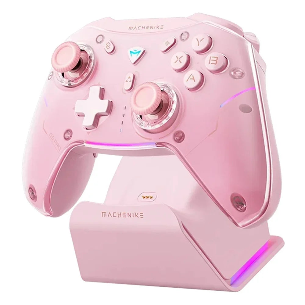 MACHENIKE G5 Pro Max Bluetooth-compatible / 2.4G Wireless / Wired Gamepad RGB Light Game Controller with Charging Base - Pink - 1