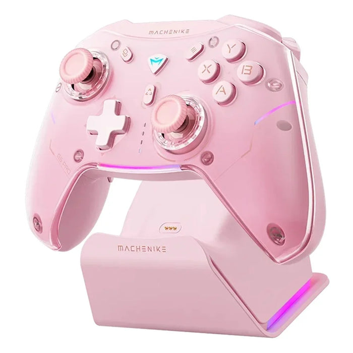 MACHENIKE G5 Pro Max Bluetooth-compatible / 2.4G Wireless / Wired Gamepad RGB Light Game Controller with Charging Base - Pink - 1