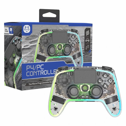 TOPWOLF HS-PS4280 Bluetooth-compatible Gamepad RGB Light 6-Axis Sensor Dual Vibration Game Controller for PS4 / PC - 1