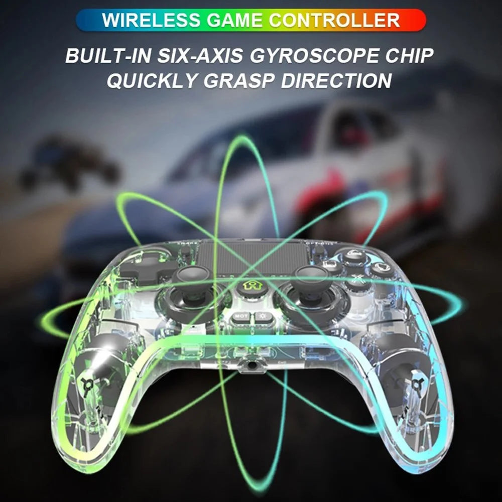 TOPWOLF HS-PS4280 Bluetooth-compatible Gamepad RGB Light 6-Axis Sensor Dual Vibration Game Controller for PS4 / PC - 3