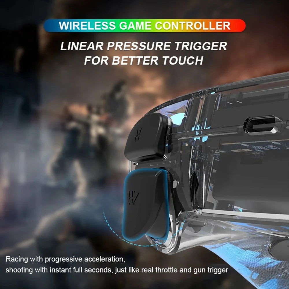 TOPWOLF HS-PS4280 Bluetooth-compatible Gamepad RGB Light 6-Axis Sensor Dual Vibration Game Controller for PS4 / PC - 7