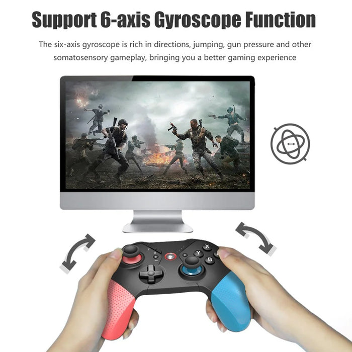 HONSON SW531 For Nintendo Switch Wireless Gamepad  Vibration Design Gaming Controller - Blue+Red - 4