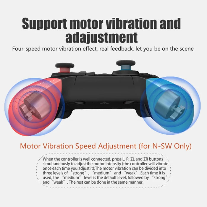 HONSON SW531 For Nintendo Switch Wireless Gamepad  Vibration Design Gaming Controller - Blue+Red - 5