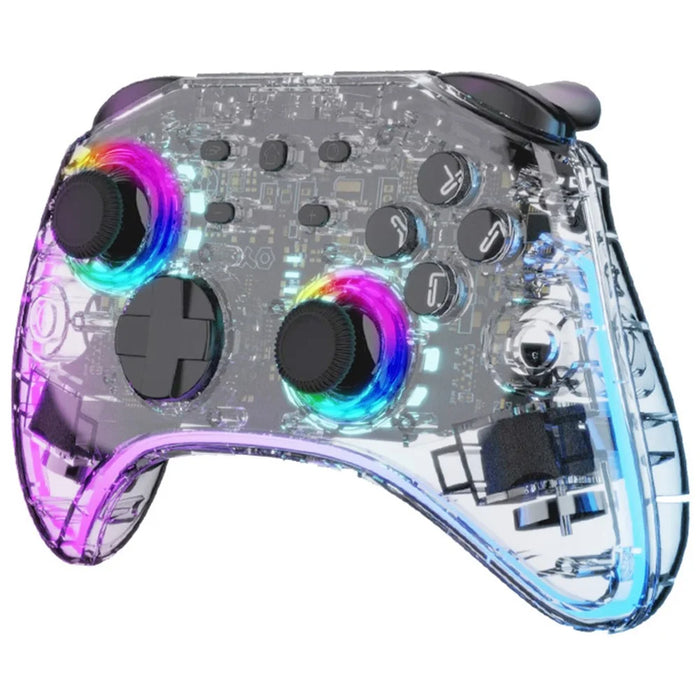 DATA FROG G04 For Nintendo Switch / OLED / PC Wired / Wireless Transparent Game Controller with RGB Ligh - 1