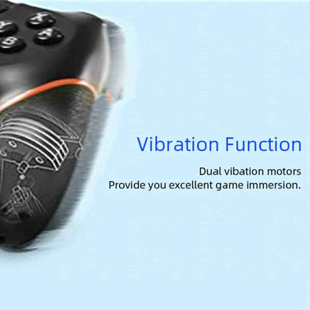 DATA FROG SW01 For Nintendo Switch / Switch Pro / PC Game Controller Built-In 6-Axis Gyro Gamepad - Blue+Red - 5