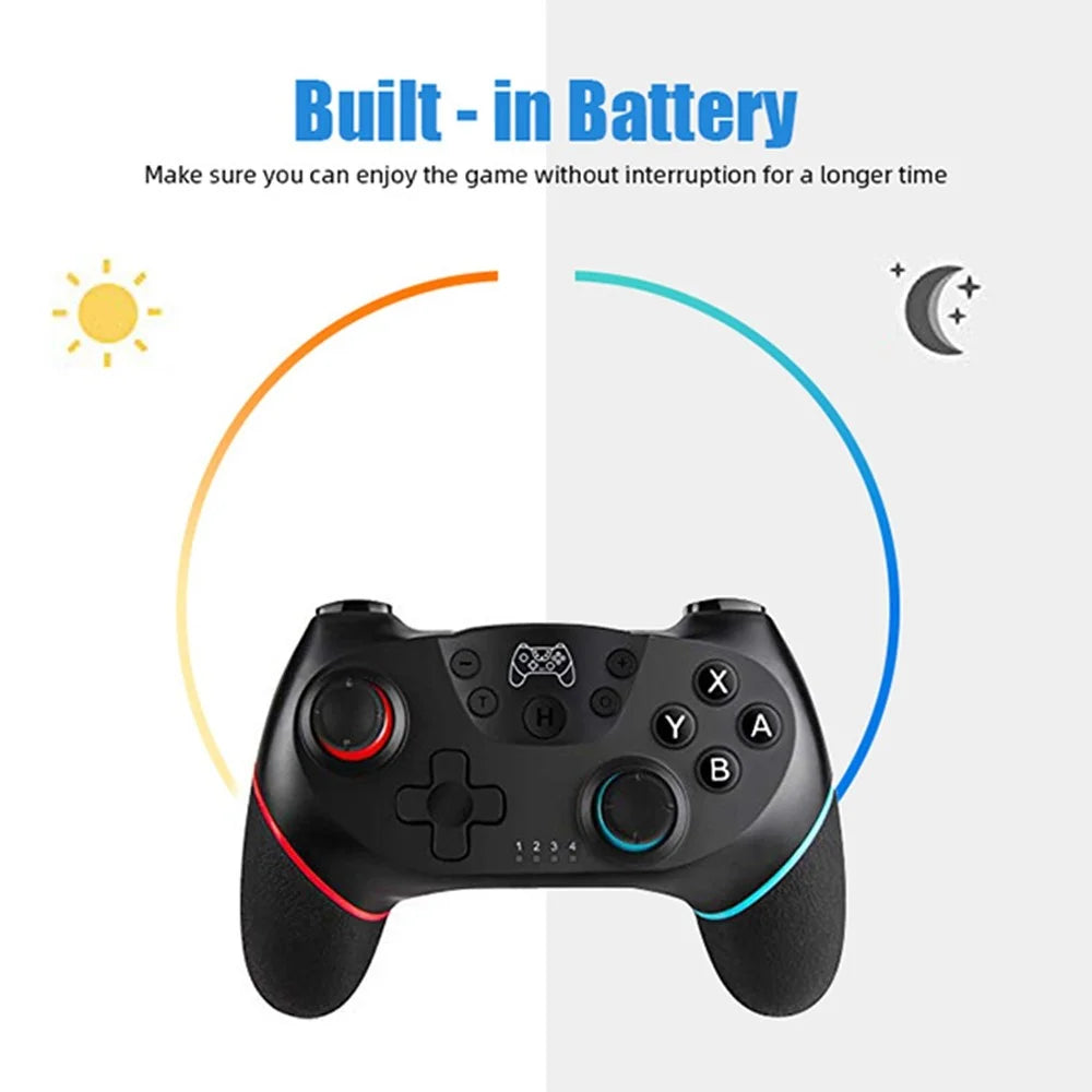 DATA FROG SW01 For Nintendo Switch / Switch Pro / PC Game Controller Built-In 6-Axis Gyro Gamepad - Blue+Red - 7