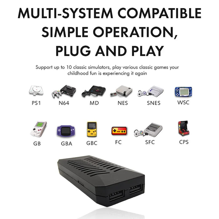 M16 128G Built-In 30000 Games HD TV Game Stick with Double Player Wireless Controller - 4
