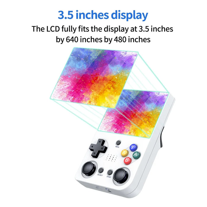 M21 3.5-inch Screen Portable Game Machine Two-Player Handheld Game Console, 64G Memory Card / 20000 Games - White - 4