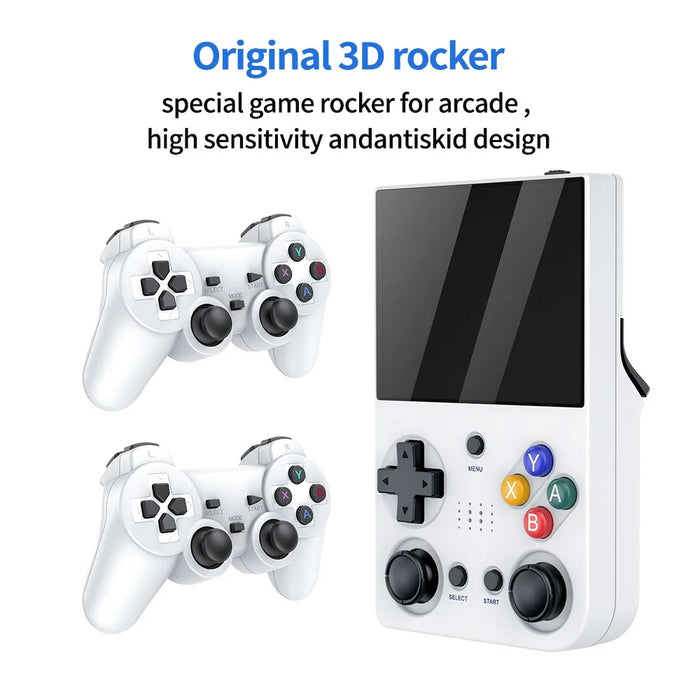 M21 3.5-inch Screen Portable Game Machine Two-Player Handheld Game Console, 64G Memory Card / 20000 Games - White - 5