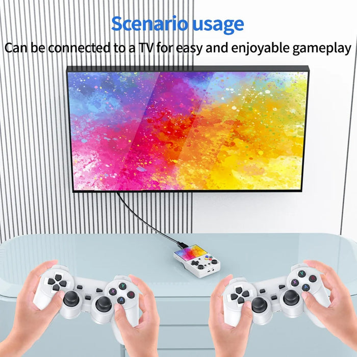 M21 3.5-inch Screen Portable Game Machine Two-Player Handheld Game Console, 64G Memory Card / 20000 Games - White - 6