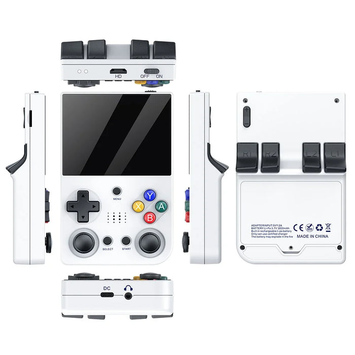 M21 3.5-inch Screen Portable Game Machine Two-Player Handheld Game Console, 64G Memory Card / 20000 Games - White - 7