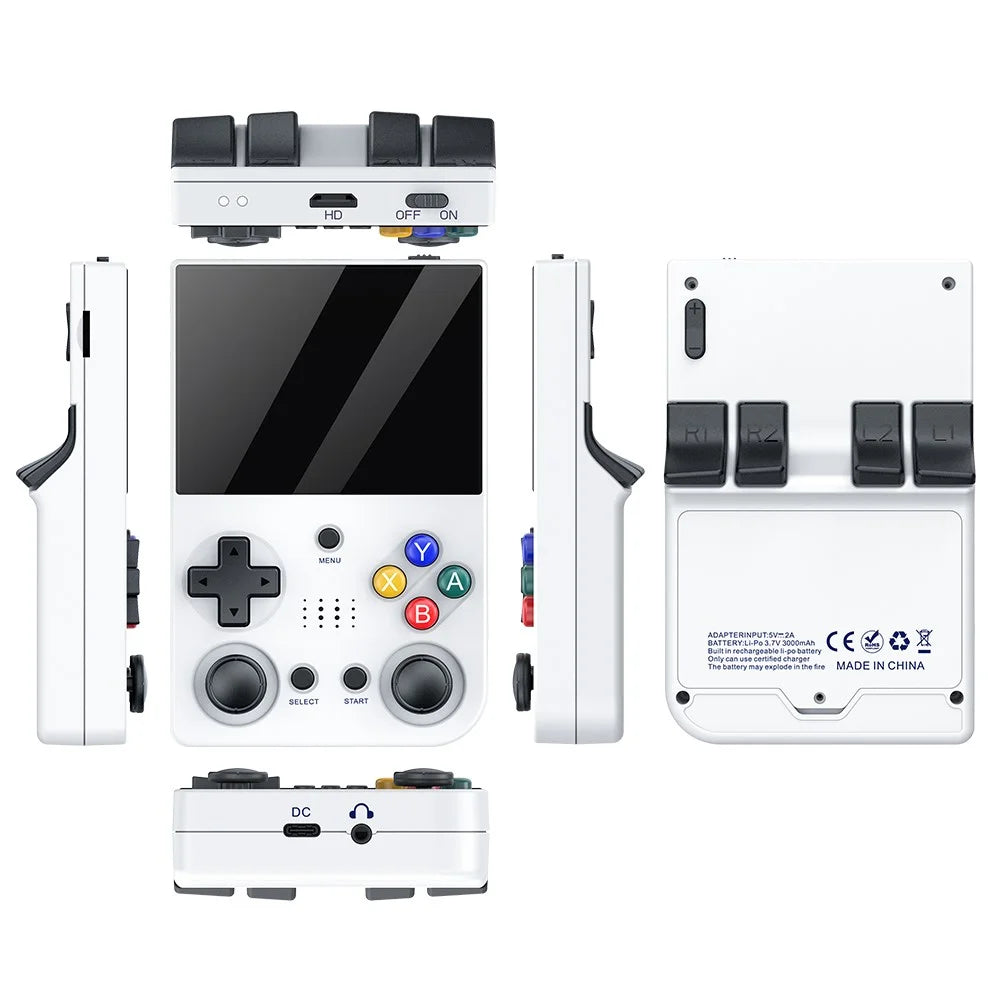 M21 3.5-inch Screen HD Game Machine Two-Player Handheld Game Console, 128G Memory Card / 30000 Games - White - 7