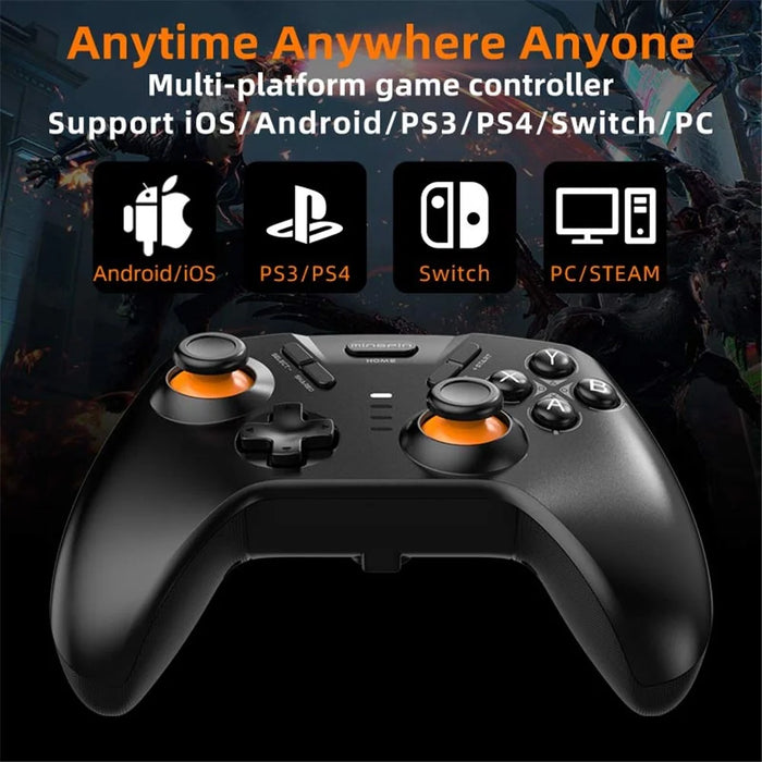MINGPIN White Tiger S821 Pro Gaming Controller Bluetooth-compatible Gamepad for Nintendo Switch / PS4 / Android / iOS / PC / STEAM - Purple - 3