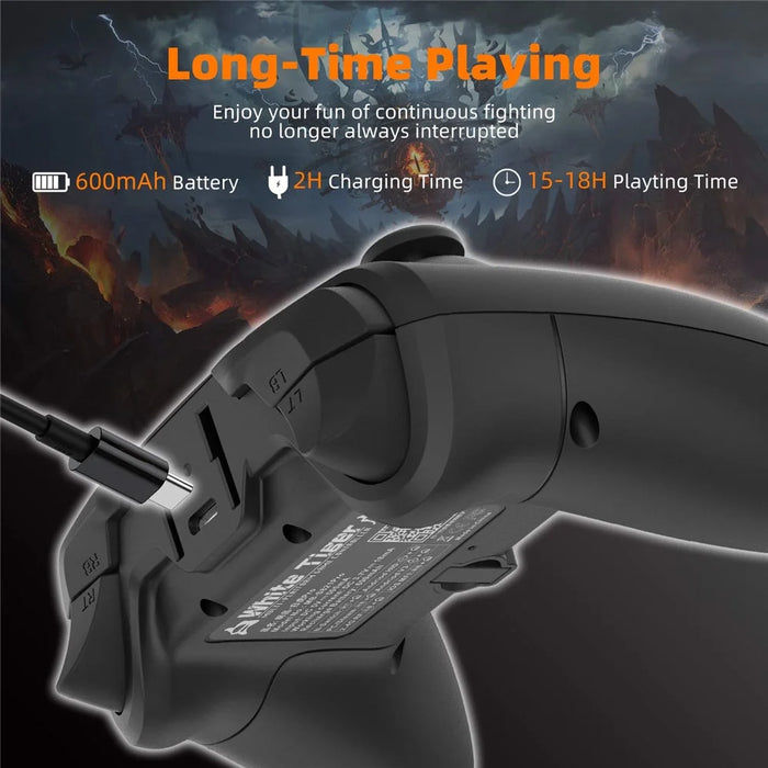 MINGPIN White Tiger S821 Pro Gaming Controller Bluetooth-compatible Gamepad for Nintendo Switch / PS4 / Android / iOS / PC / STEAM - Purple - 6