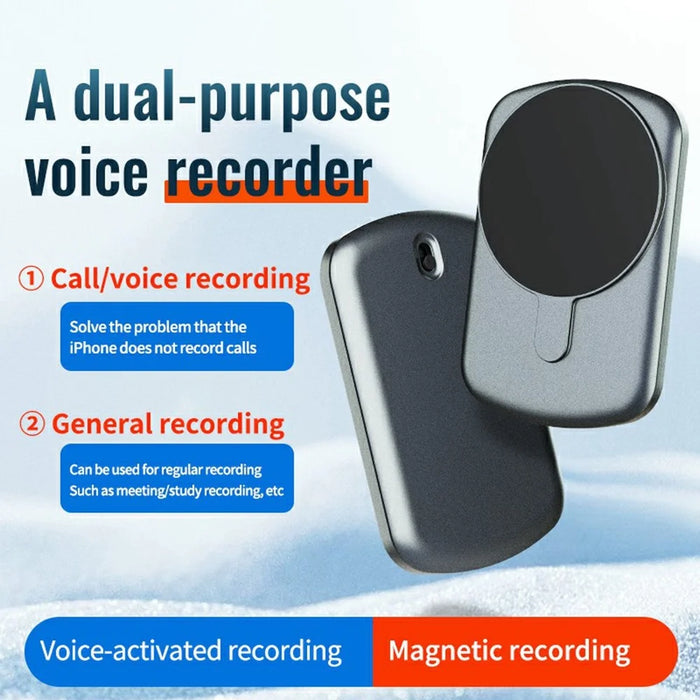 A1 32GB Magnetic Phone Call Recorder Rechargeable Voice-Activated Noise Reduction Audio Recorder - 3