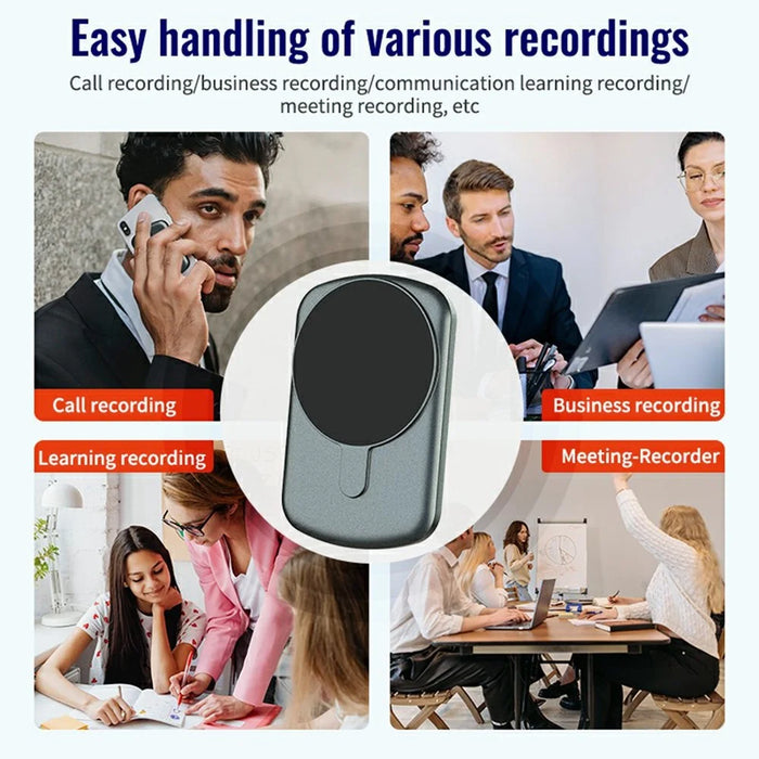 A1 32GB Magnetic Phone Call Recorder Rechargeable Voice-Activated Noise Reduction Audio Recorder - 7