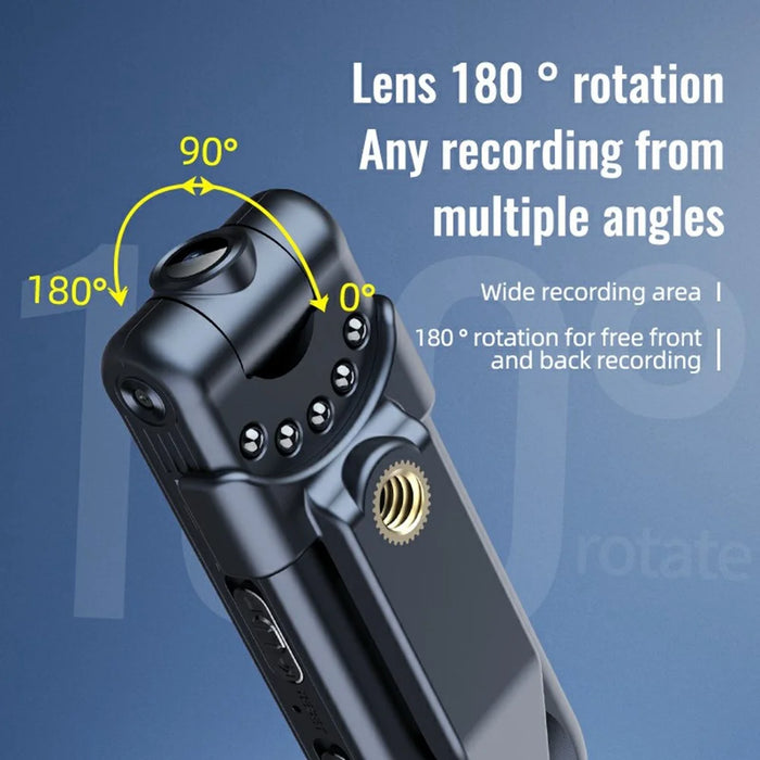 C10 8GB HD 1080P Night Vision Camera Sound Video Recording Device Back Clip Design Voice Recorder - 5