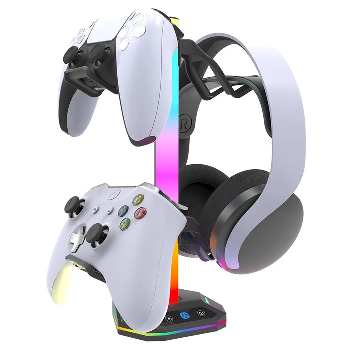 HONSON HS-P5S022 For Sony PlayStation 5 Controller Charging Station Headphone Holder Storage Stand - 2