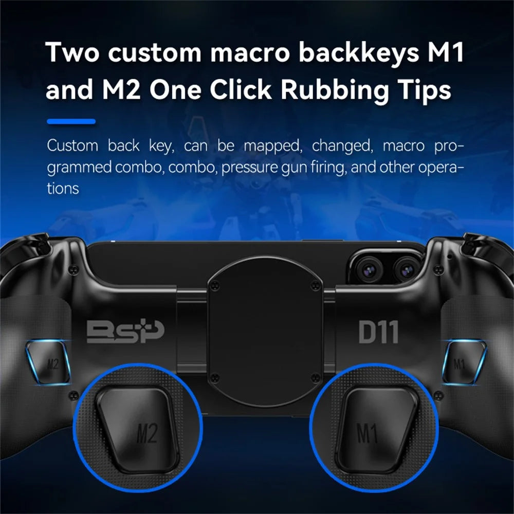 DSP-D11 Bluetooth-compatible Stretchable Game Controller Wireless Gamepad for Nintendo Switch / iOS / Android - Black - 7