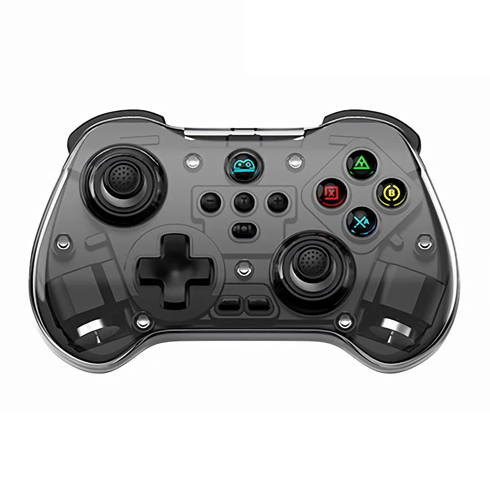 Z01X Transparent Design Bluetooth-compatible Gamepad Six-Axis Dual Motor Vibration Game Controller - Black - 1