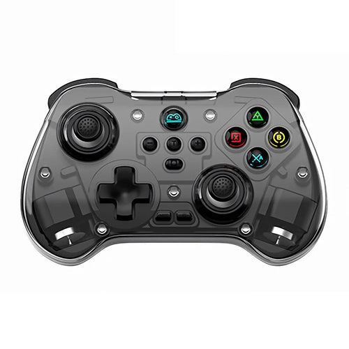 Z01X Transparent Design Bluetooth-compatible Gamepad Six-Axis Dual Motor Vibration Game Controller - Black - 1