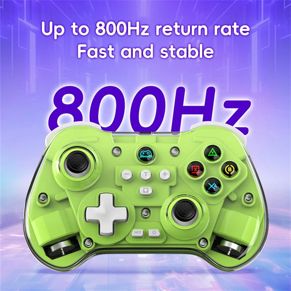 Z01X Transparent Design Bluetooth-compatible Gamepad Six-Axis Dual Motor Vibration Game Controller - Black - 5