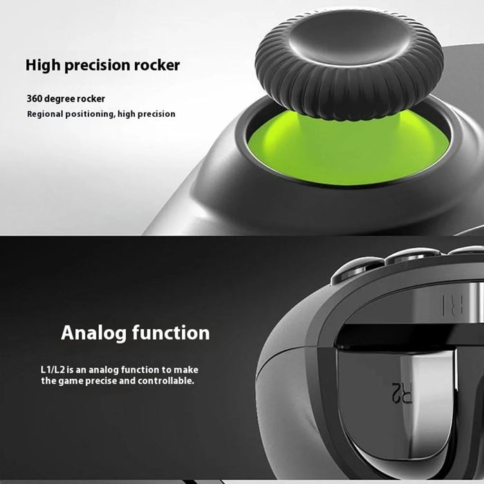 HY-4206 Water Transfer Printing for Xbox / PS3 / PC 2.4G Wireless Gamepad Turbo Dual Vibration Six-Axis Game Controller - Black - 5