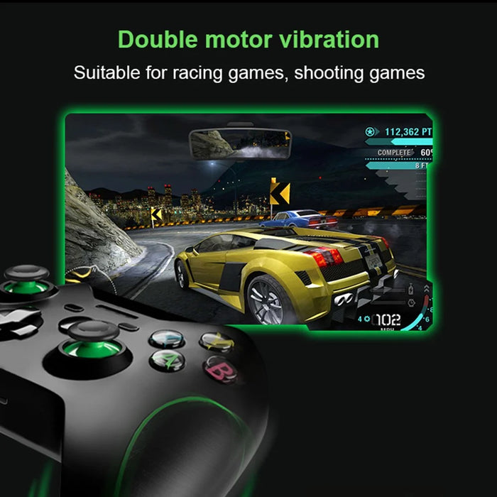 DATA FROG 2.4G Wireless Gamepad for Xbox One / PS3 / PC / Android Phone Dual Vibration Game Controller with Type-C / Micro Adapter - 3