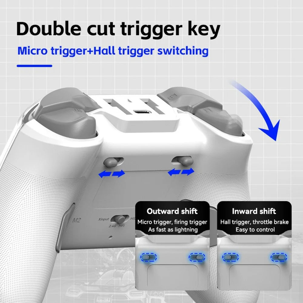 Z04 Wireless Game Controller Bluetooth-compatible Gamepad with Charging Base for Nintendo Switch / Computer / Android / Ios - White - 4