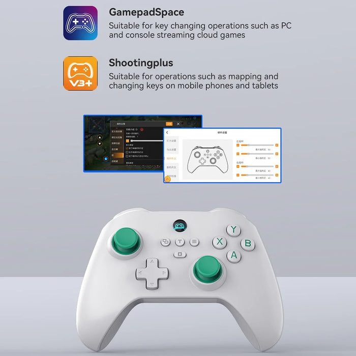 Z03 Dual Joystick Wireless Game Controller Bluetooth-compatible 5.3 Gamepad - White - 7