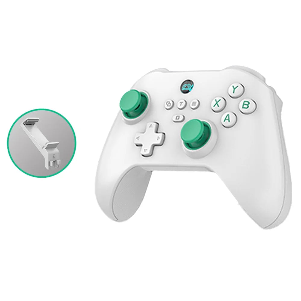 Z03 Dual Joystick Wireless Game Controller Bluetooth-compatible 5.3 Gamepad with Phone Clip - White - 1
