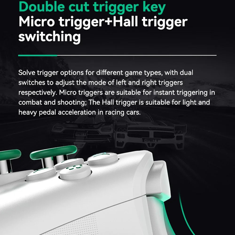 Z03 Dual Joystick Wireless Game Controller Bluetooth-compatible 5.3 Gamepad with Phone Clip - White - 4
