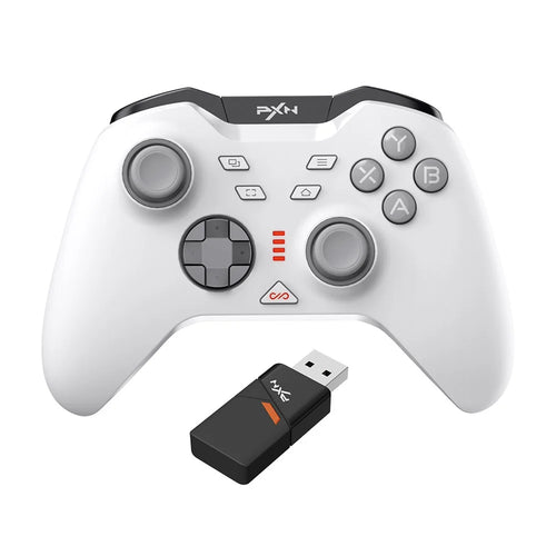 PXN P5 Bluetooth-compatible Wireless Game Controller with Receiver for Steam PC  /  Android  /  iOS  /  Nintendo Switch - White - 1