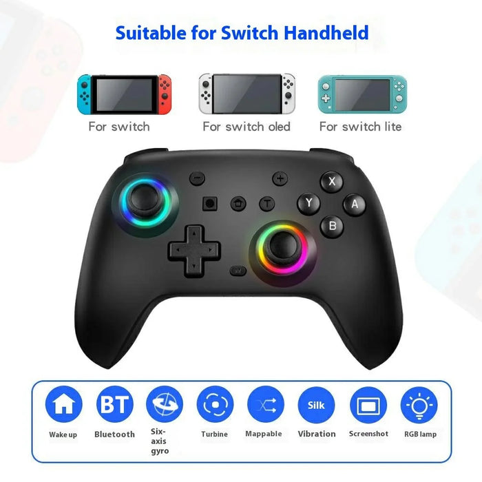 SW-01146-B For Nintendo Switch Pro Wireless Game Controller for Switch Pro Back Button Wake Function Bluetooth-compatible Gamepad - 2